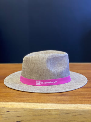 Chapéu #OAGRONÃOPARA - Rosa
