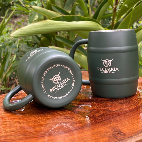 Image of Caneca Térmica Prime Verde Militar 420 ml